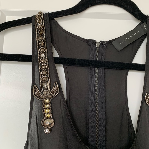 Embellished straps race back romper - Picture 4 of 12